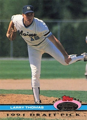 Larry Thomas 1992 Stadium Club Dome #186 Chicago White Sox RC Baseball - Image 1 of 2