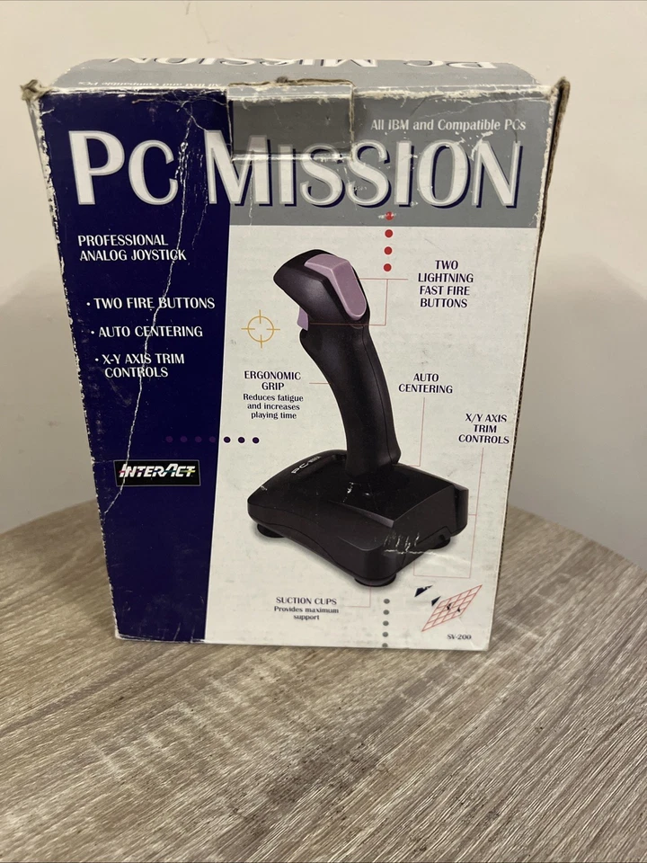 PC MISSION PROFESSIONAL ANALOG JOYSTICK BOXED INTERCAT GAME PRODUCTS G3B - Image 1 of 4