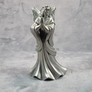 Silver Angel Figurine Praying Statue 7 Inch Decorative Collectible Home Decor - Picture 1 of 7