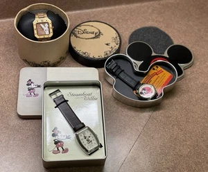 Vintage Disney Watch’s W/tins Mickey Mouse Tinker Bell - Picture 1 of 14