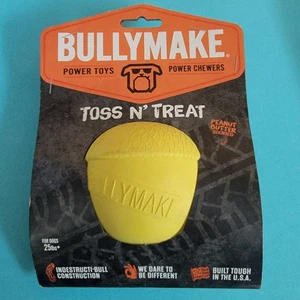 Bullymake Acorn Tough Chew Hundespielzeug Toss N Treat Erdnussbutter Duft Brandneu - Bild 1 von 6