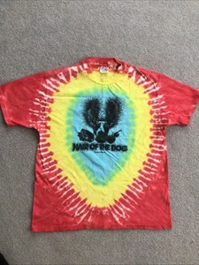 Vintage Hair Of The Dog Cajun Band Tie Dye T-Shirt Single Stitch USA - Picture 1 of 7