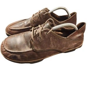 OluKai Schuhe Herren Größe 10,5 Braun Kupaa Leder Mokassinnaht Freizeit Komfort - Bild 1 von 9