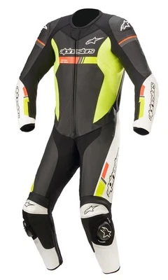 Alpinestars GP Force Chaser Mens 1pc Leather Motorcycle Suit Black/Yellow - Image 1 of 2