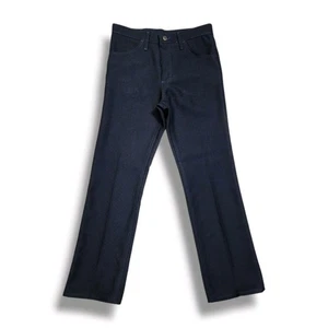 Vintage Wrangler Western Navy Blue 100% Polyester Pants Men's 30x30 82NV - Picture 1 of 13