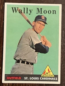 1958 TOPPS # 210 WALLY MOON OF THE ST. LOUIS CARDINALS NM CONDITION - Picture 1 of 2