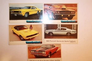 Menge 5 Vintage Plymouth Muscle Car Postkarten Barracuda Duster Road Runner GTX - Bild 1 von 7