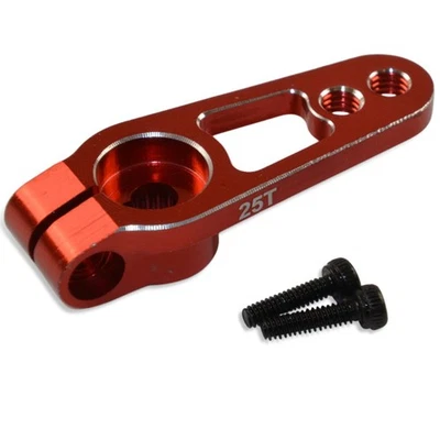 CNC Alu Servo Servohorn Servohebel Futaba Align Savöx 25T rot - Bild 1 von 2