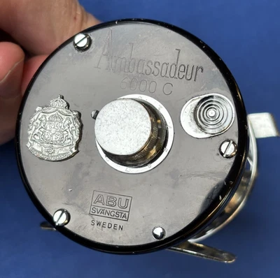 Vintage 1968 Abu Garcia Ambassadeur 6000C Fishing Reel Black Made in Sweden #2 - Image 1 of 4