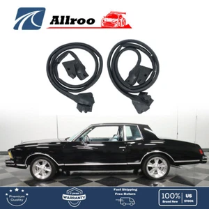 Rubber Door Seals Weatherstrip For 1978-88 Chevy Monte Carlo Pontiac Grand Prix - Picture 1 of 13