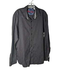 Robert Graham Knowledge Wisdom Truth Herren Langarm Button Down Hemd schwarz - Bild 1 von 7