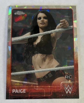 2015 Topps Chrome WWE #51 PAIGE RC Atomic Refractor - Image 1 of 2