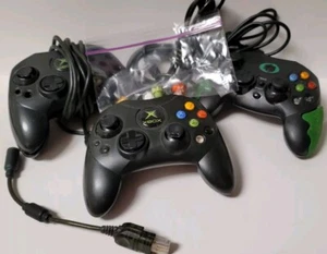 OG Microsoft Xbox Konsole OEM schwarz kabelgebunden S-Type Controller nur Teile Posten - Bild 1 von 13
