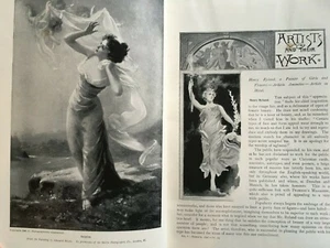 Henry Ryland Artist Artwork Rare Old Antique Article 1898 Painter Dance - Picture 1 of 5