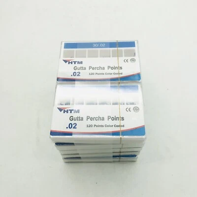 HTM Gutta Percha Puntos 0.02 Cónico Especial #30 Por Caja 120 Puntos (0.02#30-10pk) Foto 1 de 4