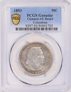 1893 Columbian Exposition Silver Half Dollar 50c PCGS AU Commemorative - Picture 1 of 3