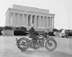 Lady On Harley Davidson Motorcycle 1900s 8x10 Reprint Of Old Photo - Picture 1 of 1