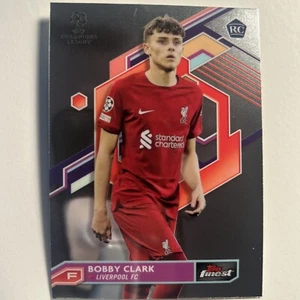 2023 Topps Finest UEFA Bobby Clark RC Liverpool #112 Rookie - Picture 1 of 2