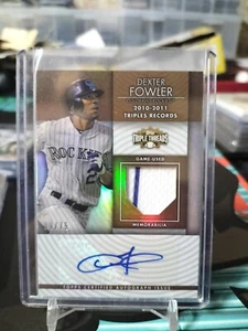 2012 Topps Dexter Fowler Triple Threads Unity Autograph Pinstripe Patch /75 - Picture 1 of 1