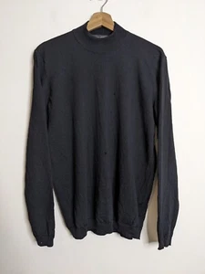 Vintage David Jones Knit Jumper Womens XL Extra Large Black 100% Merino Wool - Picture 1 of 21
