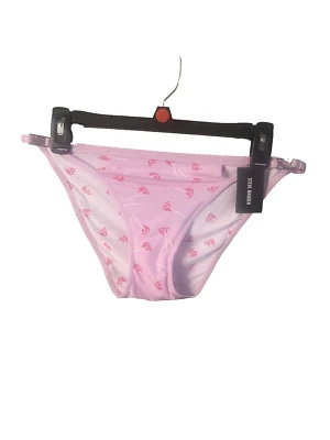 NWT Steve Madden Sissy String Bikini Panty Pink Candy Heart Underwear Size Large - Image 1 of 2