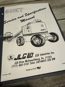 JLG 50HT Boom Lift Service Maintenance Manual Book Shop Catalog Repair OEM COPY - Picture 1 of 8