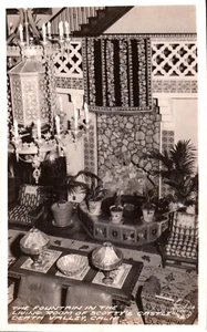 RPPC Postcard Scotty's Castle Fountain Living Room Death Valley CA PC6 - Picture 1 of 2