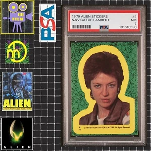 1979 Topps Alien Sticker - 4 Navigator Lambert - PSA 7 NM - Picture 1 of 4