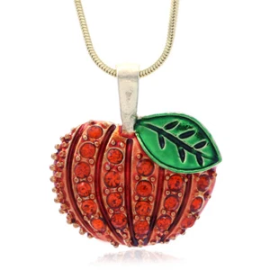 New Autumn Thanksgiving Holiday Halloween Pumpkin Pendant Necklace Charm Jewelry - Picture 1 of 3