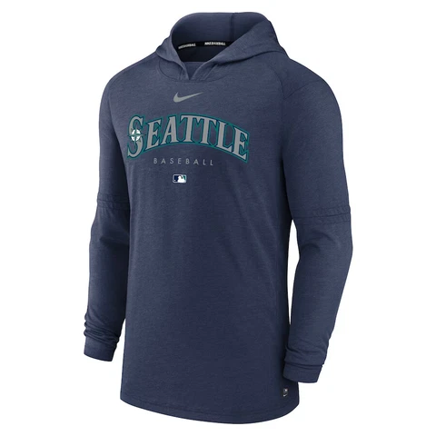 Seattle Mariners Nike Authentic Collection Early Work Tri-Blend Pullover Hoodie Cover