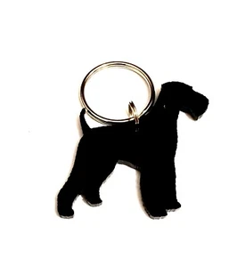 Llavero Airedale Terrier Perro Bolso Dije Regalo En Negro Con Bolsa de Regalo - Imagen 1 de 4