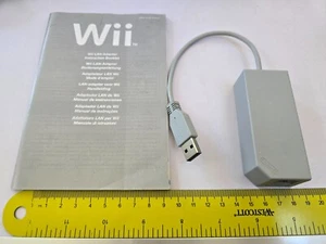 NINTENDO WII & U OFFICIAL WIRED USB LAN NETWORK ETHERNET NET ADAPTER RVL-015 Ins - Picture 1 of 3