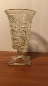 Jarrón antiguo con pedestal de vidrio. Grande estilo georgiano. ¡Hermoso jarrón vintage raro! - Imagen 1 de 7