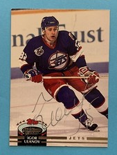 IGOR ULANOV Signed 1992-93 TSC #366 Winnipeg Jets Capitals Oilers Autograph Auto