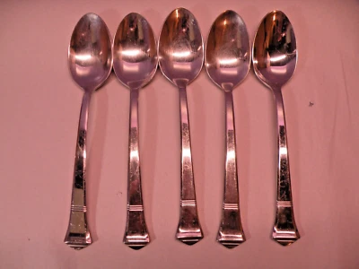 Juego de 5 cucharas soperas ovaladas de acero inoxidable Hampton Silversmiths HSV99 8 pulgadas GE2 Foto 1 de 4