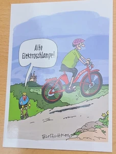 Ansichtskarte "ALTE ELEKTROSCHLAMPE" Karikatur Humor SATIRE LUSTIG Sozialkritik - Bild 1 von 2