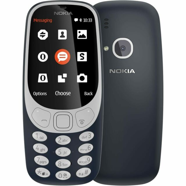 Nokia 3310 Navy blue Unlocked 2G GSM 900/1800 Mobile Phone - with Snake II  Game