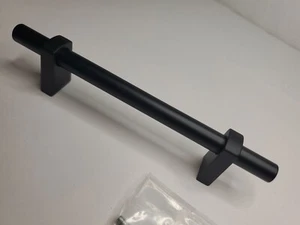 Cabinet Door 4" Pull Bar Matte Black Color Metal 1 Count - Picture 1 of 9