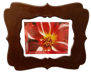 aaronbrothers Colonial Style Decorative 11” x 14” Wood Frame w/Beveled Scallops - Picture 1 of 2