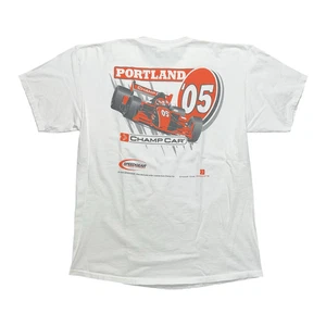 Vintage Champ Car Portland Shirt Mens Large White 2005 Racing IndyCar Tee 00s - Picture 1 of 6