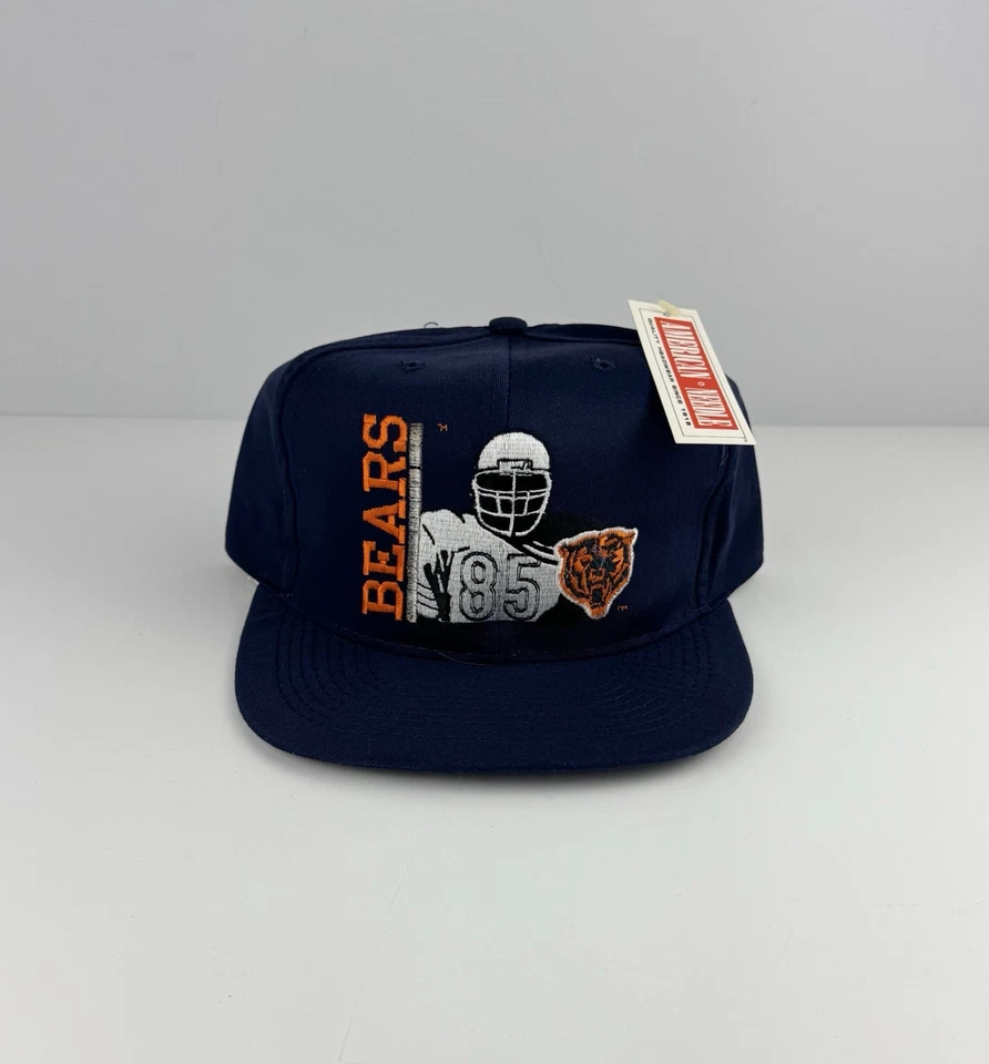 NUEVO/Antiguo Stock De Colección Años 90 Chicago Bears Snapback Sombrero Aguja Americana RARO Nuevo Foto 1 de 4