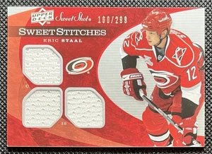 2007-08 Upper Deck Sweet Shot Sweet Stitches/299 Eric Staal #SST-ES Carolina - Imagen 1 de 2