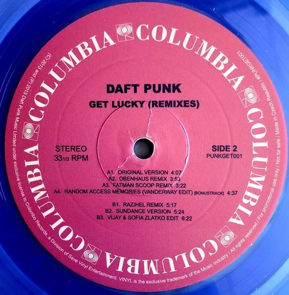 DAFT PUNK - Get Lucky Remixes 12" Coloured Vinyl Record - Image 1 of 1