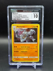 CGC 10 GEM MINT Machamp Cosmo Holo Guardians Rising Pokemon 65/145 - Picture 1 of 2