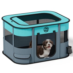 Puppy Playpen Cat Dog Crate: Play Pen Indoors Pet Playpens Portable Foldable ... - Picture 1 of 8