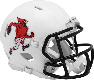 Illinois State Redbirds Unsigned White Reggie Redbird Vintage Logo Mini Helmet - Picture 1 of 1