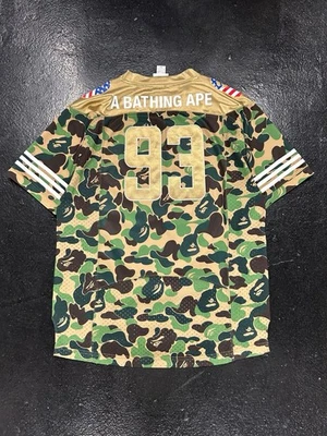 Bape Camo 93 Football Jersey Size Large Pre Owned A Bathing Ape - Image 1 of 4