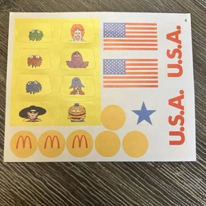 Vintage 1981 McDonald’s Raumschiff Happy Meal Sticker Seite - Bild 1 von 2