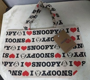 Bolsa de almuerzo de lona Snoopy Sub Bag rara vintage coleccionable 29x17,5 cm - Imagen 1 de 6