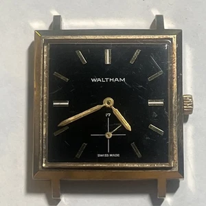 Square Mint Black Dial Waltham Handaufzug 29x29 mm - läuft nicht - Bild 1 von 6